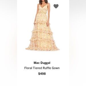 Mac Duggal Floral Tiered Gown